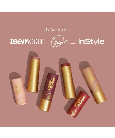 Poppy & Pout All Natural Lip Tint - Roxie | Hand-Filled Cruelty-Free Beeswax & Vitamin E | Eco-Friendly Cardboard Tube - Buy Online on GoSupps.com