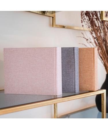 Linen Photo Album for 6x4 Photos - Sturdy, Long Lasting & Easy to Use | 100 Slip in Picture Pockets | Book Bound Fotoalbum with Extra Space for Notes | Soft Pink | Gift for Family & Friends - Buy Online on GoSupps.com