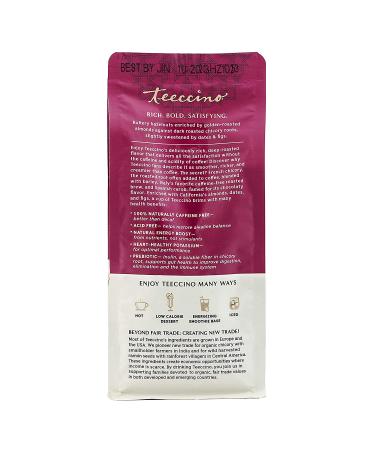 Teeccino Hazelnut Ground Herbal Coffee | Prebiotic, Caffeine-Free, Acid-Free, Medium Roast (11oz) - Buy Online on GoSupps.com