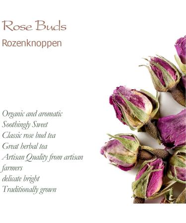 Organic Damascus Rose Buds Bio Tea - Comfortingly Sweet Pink Damascena - Rose Blossom & Petals - Premium 700g & 350g Rose Cereals - Buy Online on GoSupps.com