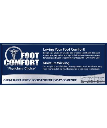 Catawba Sox Foot Comfort 6 Pairs Diabetic Care Crew Socks - Black X-Large - Unisex - Buy Online on GoSupps.com