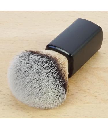 Premium Synthetic Hair Shaving Brush - Black Plastic Handle 10 cm Height 21 mm Ring Diameter - International Shipping Available - Buy Online on GoSupps.com