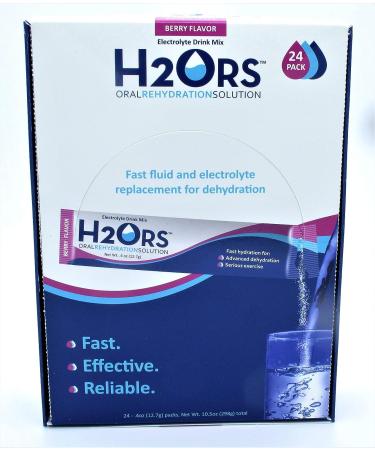 H2ORS Electrolyte Drink Powder Berry (24 Pack) - Replenish & Hydrate with Delicious Flavor! - Buy Online on GoSupps.com