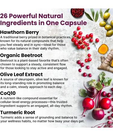 26-in-1 Nitric Oxide Supplement - Heart & Circulation Support with CoQ10, Turmeric, Organic Beet Root, Hawthorn Berry & Garlic - 2103mg per Serving (120ct) 120 Count (Pack of 1) - Buy Online on GoSupps.com