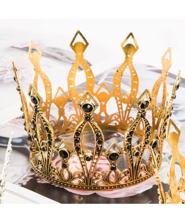 ZENFUN Set of 3 Crown Cake Toppers Crown Decorations for Party Beaded Rhinestone Mini Crown Baby Showers Cake Topper Birthday Parties Princess Themed Parties 3 Colors - Buy Online on GoSupps.com