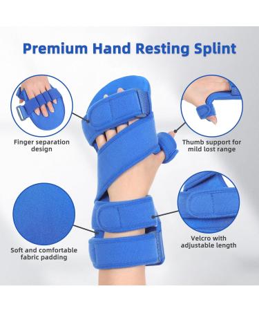 TYYIHUA Resting Hand Splint | Stroke Recovery Hand Brace with Finger Support for Carpal Tunnel Arthritis & Metacarpal Breaks - Left Hand Therapy Equipment - Buy Online on GoSupps.com