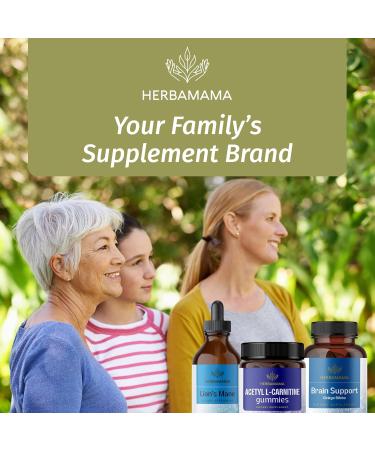 Buy HERBAMAMA Acetyl L-Carnitine Energy Gummies - 1500 mg ALCAR for Women & Men - Vegan Gelatin-Free Non-GMO - 60 Blueberry Chews - International Shipping Available - Buy Online on GoSupps.com
