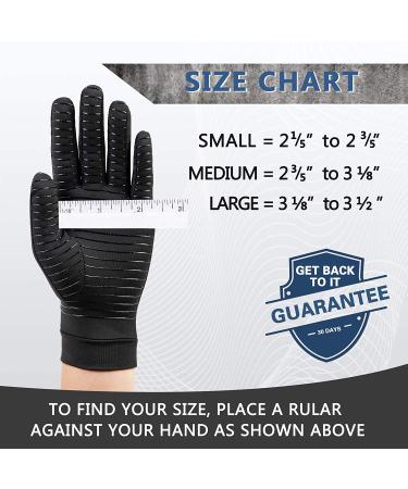 HENOTIC Copper Arthritis Compression Gloves - Full Finger, Breathable & Moisture-Wicking - Relieves Carpal Tunnel, Rheumatoid Pains & Joint Swelling - Large Size - Buy Online on GoSupps.com