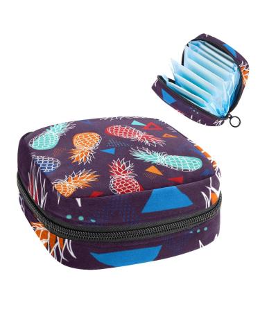 Women's bonds Still Pad Holder red blue orange pineapple triangle Portable period kit pocket feminine product bag for women girls color2