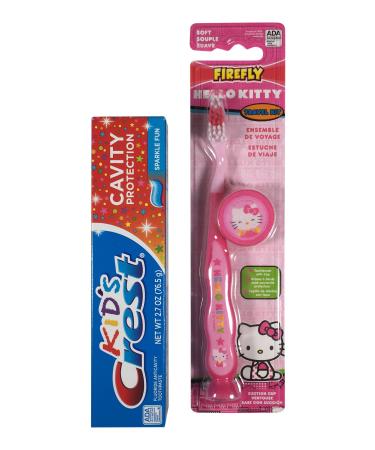 Hello Kitty Toothbrush Bundle With Kids Crest Toothpaste