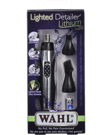 Wahl Canada Lithium Lighted Detailer - Ear Nose Brow Beard Trimmer & Detailer with Lithium Battery Trimmer for Ears Trimmer for Nose Trimmer for Brows Facial grooming Wet/dry trimmer with lighted heads Warranty for Canada Model 5572 - Buy Online on GoSupps.com