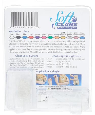 Buy SOFTCLAWS Claw Protectors for Cats - Small Transparent | Safe & Effective Nail Caps for Cats | International Shipping Available - Buy Online on GoSupps.com