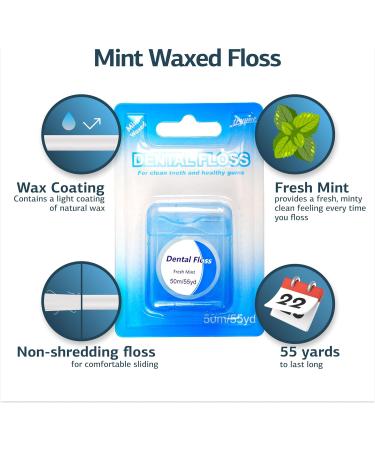 Strong Dental Floss for Deep Cleaning | Shred Resistant Dental Floss for Adults - 55 Yards - Buy Online on GoSupps.com