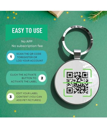 DISONTAG Personalized QR Code Dog ID - Customizable Online Profile | Secure Pet Privacy Control - Buy Online on GoSupps.com
