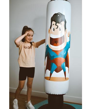 Inflatable Superhero Boxing Bag for Kids | Fun Blow Up Punching Bag - Buy Online on GoSupps.com
