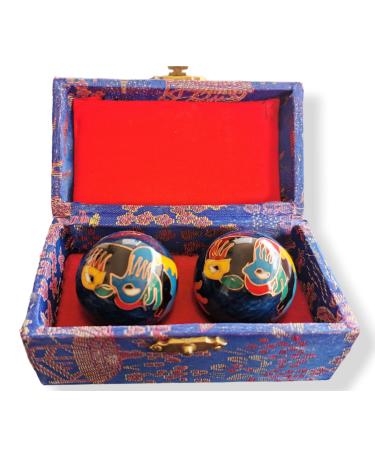 Sabelax Baoding balls health balls finger training hand balls for relieving stress meditation relaxation anti-stress feng shui.(Moon)