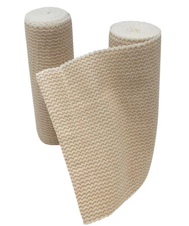 ExL Body Performance Elastic Bandage with Self-Closure (6 Inch Wide) (Cotton - 15 Feet Long) - Pack of 2 6 x 15' (Pack of 2)