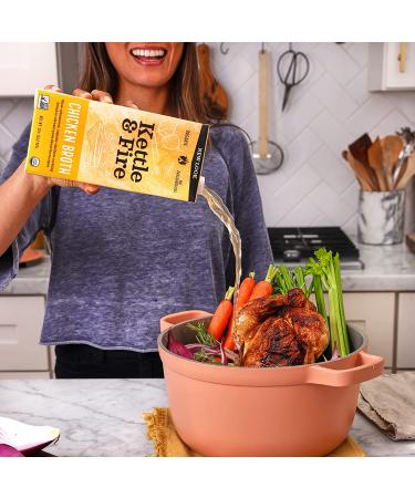 Kettle and Fire Organic Chicken Broth 4 Pack (32 oz) - Keto, Paleo, Whole 30 Approved - Gluten Free, High Protein, Collagen - 2 lb (Pack of 4) - Buy Online on GoSupps.com