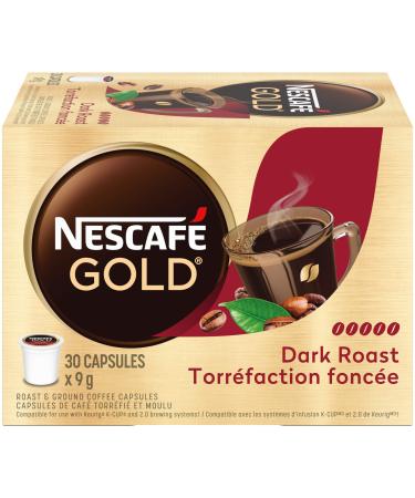 Nescafe Gold Dark Roast Roast & Ground Coffee Capsules 30x9g