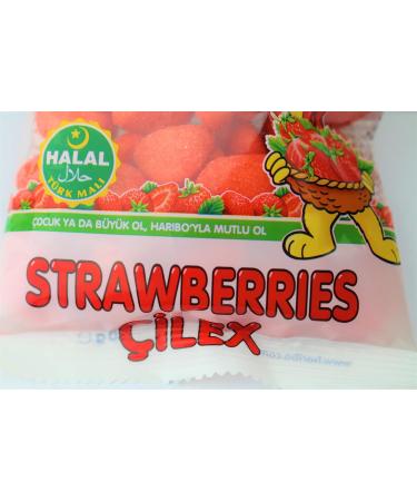 Lot De 4 Paquets : HARIBO HALAL Strawberries 80g - Buy Online on GoSupps.com