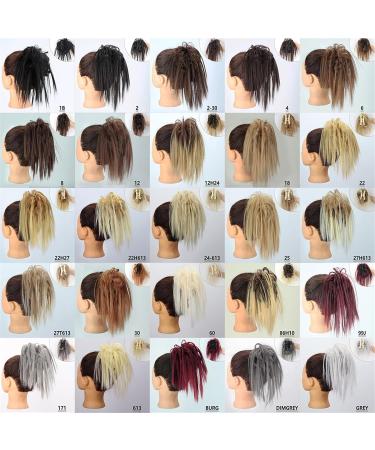 Messy Bun Hair Piece for Women Messy Bun Hair Piece Synthetic Claw Clip Hair Bun Wavy Curly Chignon Hair Extensions Claw Clip Ponytail Hairpieces Hair Scrunchie with Clip for Women Fake Hair Accesso Gris - Buy Online on GoSupps.com