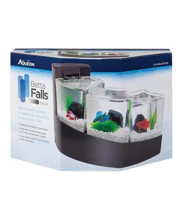 Aqueon Betta Falls Aquarium 3 Section Fish Tank With QuietFlow Filter Aqueon Betta Falls Kit