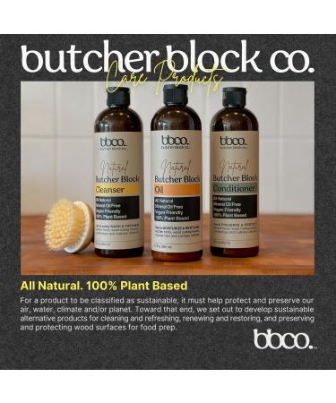 Natural Butcher Block Oil 12 oz - Vegan Mineral Oil Free Plant Based - Moisturize & Revitalize Your Kitchen - Buy Online on GoSupps.com