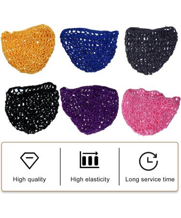 Lurrose Crocheted Hair Net Set - 6 Pack Mesh Snood Hat for Women - Thick Short Colored Hair Cap Covers - Ideal for Sleeping - Buy Online on GoSupps.com