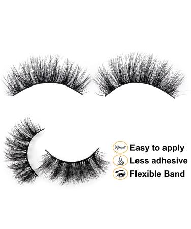 Shop Alicrown 5 Pairs Wispy Natural Faux Mink False Eyelashes - Soft, Fluffy & 5D Volume - Buy Online on GoSupps.com