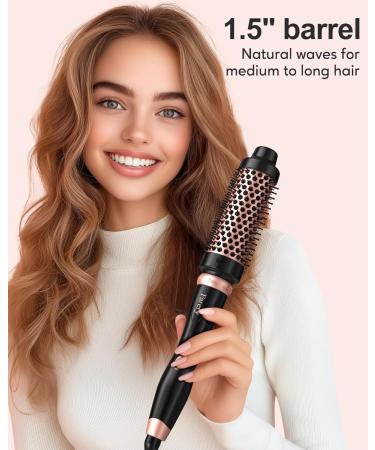 FARERY Thermal Brush Set 3 in 1 Ceramic Curling Wand Thermal Round Brush for Blowout Look Fast Heating Brush 3 Interchangeable Hair Brush Curling Iron for All Hair Dual Voltage - Buy Online on GoSupps.com