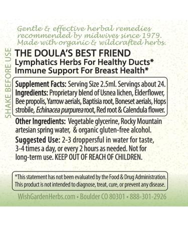WishGarden Herbs Happy Ducts Lactation Support - Clogged Milk Duct Relief Tincture 2oz - Buy Online on GoSupps.com
