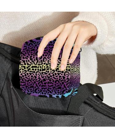 Abstract Leopard Period Storage Bag | Portable Sanitary Napkin Pouch for Teen Girls - Multicoloured 04 - Buy Online on GoSupps.com