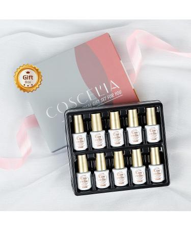 COSCELIA Color Changing Gel Nail Polish Set - 10 Glitter Mood Temperature Change Colors - Soak Off Manicure Starter Kit for Women and Girls - Buy Online on GoSupps.com