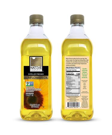 Native Harvest Non-GMO Sunflower Oil 1L - Expeller Pressed, 67.6 Fl Oz (Pack of 1) - Buy Online on GoSupps.com
