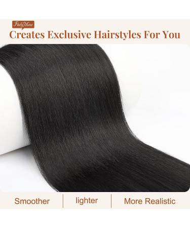 Flufymooz 76 cm Natural Black Ponytail Extension - Curly & Straight Styles for Women | Horse-Tailed Synthetic Hair - Buy Online on GoSupps.com