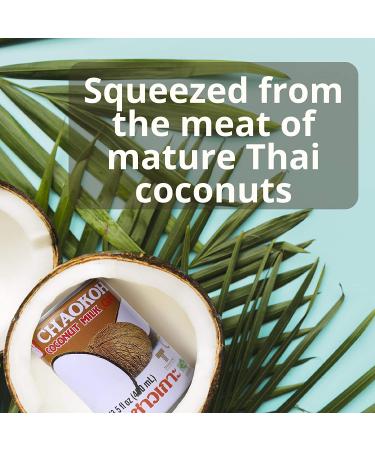 Chaokoh Coconut Milk Unsweetened 6 Pack - Premium Canned Coconut Milk from Thailand (13.5 oz) - Lactose Free, Non Dairy Vegan Milk for Curries, Drinks & Desserts - Buy Online on GoSupps.com