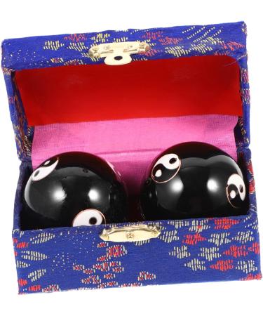 Solustrie 10pcs Chinese Baoding Balls - Magnetic Massage Globe Set in Cloisonn Box | Hand Yoga & Stress Relief - Buy Online on GoSupps.com