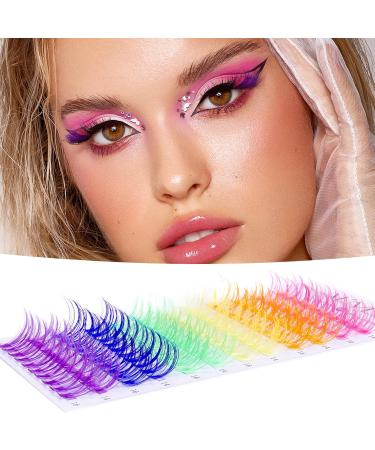 120 Colored Cluster Lash Extension Kit - DIY Home Application with Bond Seal & Applicator Tool - Buy Online on GoSupps.com
