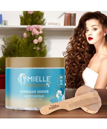 Buy Organic Styling Gel Moisture Rx Hawaiian Ginger 12oz - Long-Lasting Hold for Curls & Waves Enriched with Vitamins Pack of 3 with Wooden Comb - International Shipping Available - Buy Online on GoSupps.com