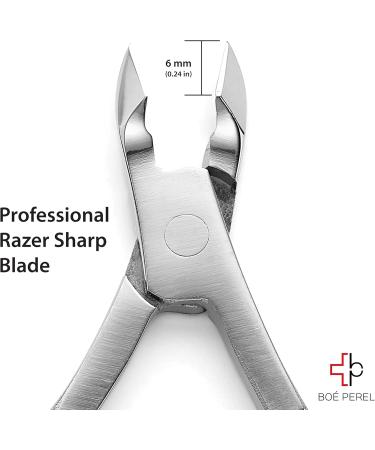 Bo Perel Cuticle Trimmer - Sharp Scissor Nail Clipper Cutter Remover Pedicure - Professional Swiss Precision Manicure Tool for Fingernails and Toenails - Buy Online on GoSupps.com