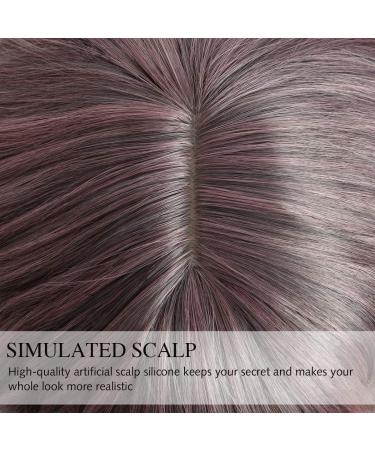 Parxitn Short Bob Wig with Ponytail - Natural Ombr Pink Synthetic Hair | Colorful Wavy Curly Wigs for Daily Party Halloween & Cosplay - Buy Online on GoSupps.com