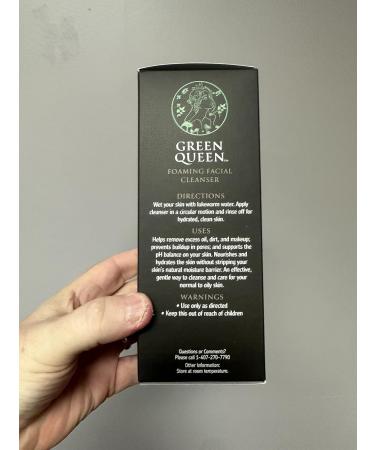 Green Queen Foaming Face Wash Cleanser | Oil & Dirt Removal | Fragrance-Free | Refresh & Calm Skin | 110g - International Shipping - Buy Online on GoSupps.com