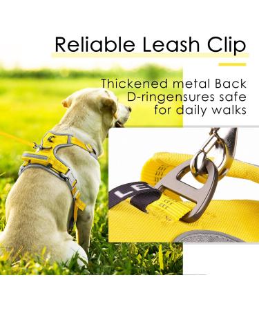 Thinkpet Anti-Pull Dog Harness - Adjustable Reflective Breathable No-Choke Control Harness for Small Dogs (Yellow S) - 1 Pack - Buy Online on GoSupps.com