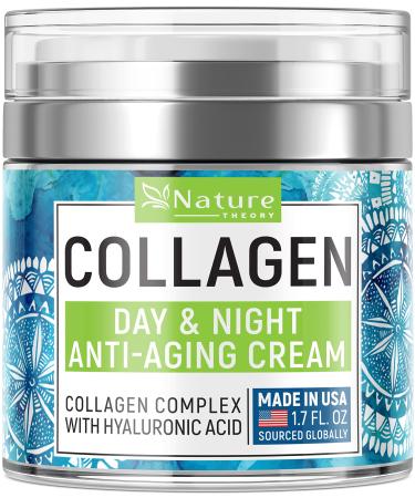 Collagen Cream - Anti Aging Face Moisturizer - Day & Night - Made in USA - Natural Formula with Hyaluronic Acid & Vitamin C - Cleanse, Moisturize, and Protect Your Skin