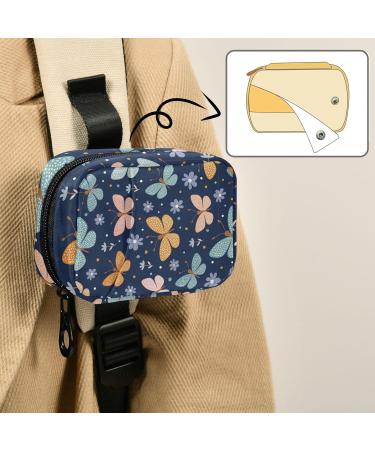 Buy Pfrewn 7 Day Pill Organizer - Colorful Butterflies & Flowers Travel Vitamin Case | Portable Weekly Medicine Pouch - Buy Online on GoSupps.com