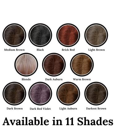 Hair Root Touch Up Powder - Medium Brown | 11 True-to-Nature Shades | Long-Lasting Fragrance-Free & Talc-Free Hair Concealer with Brush - Buy Online on GoSupps.com