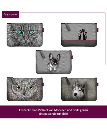 Shop BERTONI Owl-Eleonora Cosmetic Bag | Grey Felt Make-Up Case with Unique Motifs - International Shipping Available - Buy Online on GoSupps.com