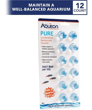 Aqueon PURE Live Beneficial Bacteria 10 Gallon - 12 Pack - Buy Online on GoSupps.com