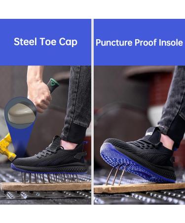 SPIEZ Unisex Safety Shoes + Orthotic Arch Support Insoles Bundle | Heavy Duty Puncture Proof Work Sneakers - Buy Online on GoSupps.com