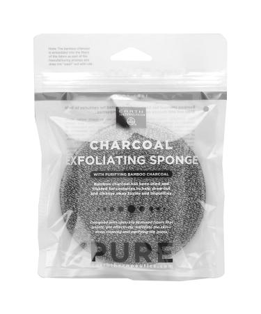Earth Therapeutics Charcoal Exfoliating Round Sponge 1 Piece